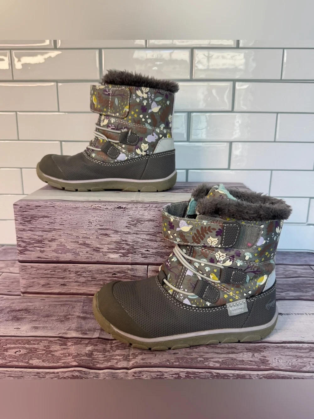 See Kai Run Abby II Waterproof Insulated ❄️Boots in Gray Woodland size 11